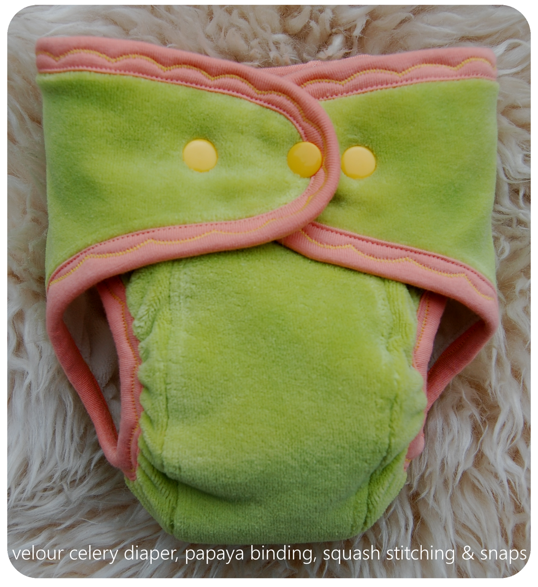 Ready to Ship ~Medium Hand dyed Fitted Cloth Diaper